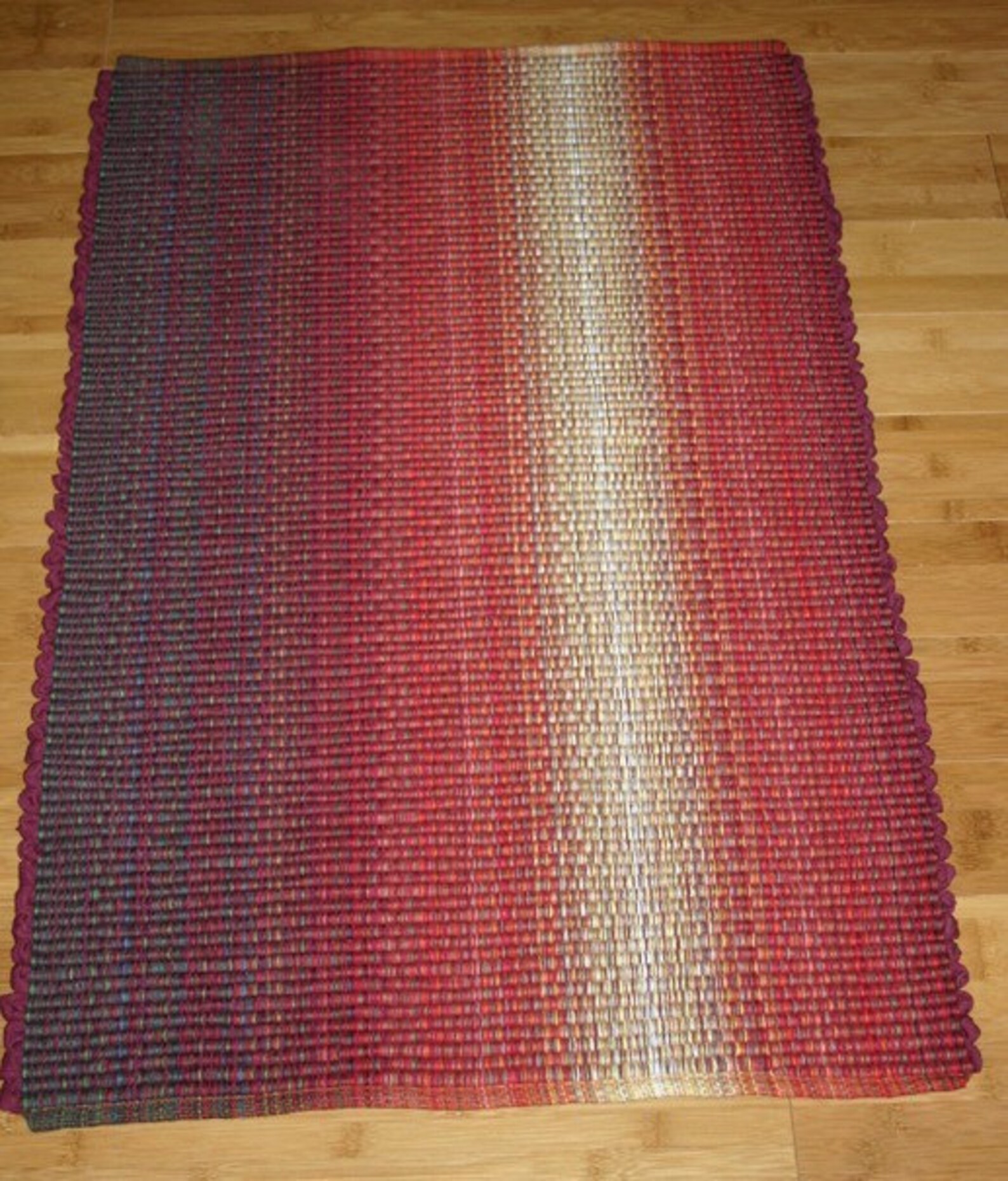 2' x 3' Machine Washable Cotton Throw Rag Rug in Warm Etsy
