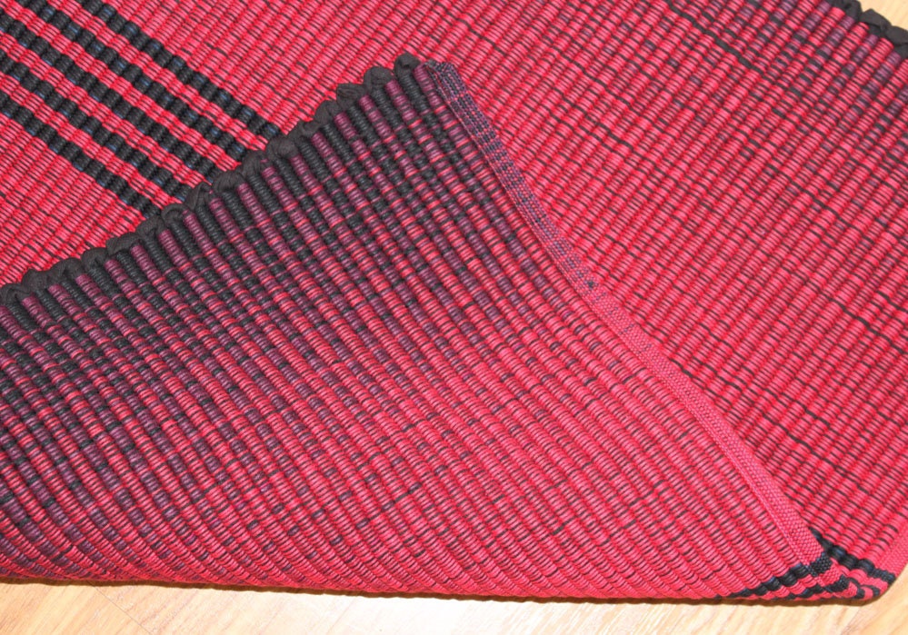 VENTA Red Kitchen Rug Machine Washable Cotton Rag Rug 15% de | Etsy