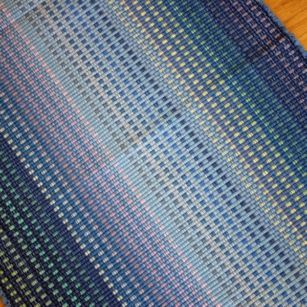 Woven Rug in Beach House Blues 2' x 4'