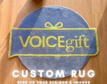 Custom Logo Tufted Rug Design | Personalized Shape Custom Rug | Custom Business Logo Tufted Rugs | Customized Tufting Logo Carpet | Tuft Rug