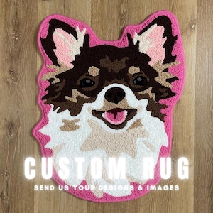 Custom Tuft Rug Design | Personalized Shape Design Pet Tufted Rugs | Customized tufting Dog Cat Mat | Custom Animal Carpet | Tufted Pet Rug