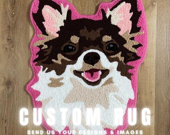 Custom Tuft Rug Design | Personalized Shape Design Pet Tufted Rugs | Customized tufting Dog Cat Mat | Custom Animal Carpet | Tufted Pet Rug