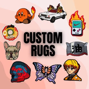 Custom Hand Tufted Rug Design | Personalized Shape Rug Design | Anime Tufted Rugs | Customized Handmade Tufting Rug | Bedroom Floor Carpet