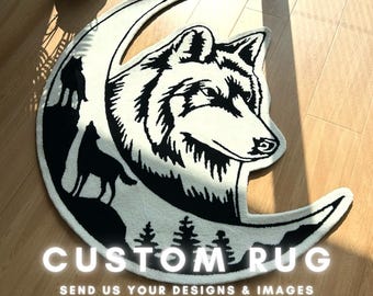 Custom Tufted Design Rugs | Customized tufting Shape Size Anime Rug | Personalized tuft Area Rug | Floor Carpet | Bedroom Living Area Rug