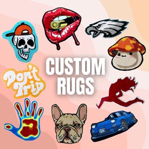 Alfombras con diseño de mechones personalizados / Alfombra de anime con forma y tamaño de mechones personalizados / Alfombra de área con mechones personalizada / Alfombra de piso / Alfombra para sala de estar y dormitorio