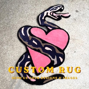 Custom Tufted Design Rugs | Customized tufting Shape Size Anime Rug | Personalized tuft Area Rug | Floor Carpet | Bedroom Living Area Rug