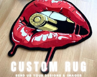Custom Tufted Design Rug | Personalized Logo Anime Rug | Gaming Room Rug | Customized rug | Image carpet | Tufted rug | Custom Irregular Rug