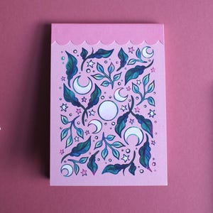 Momento lunar - Cuadrícula - Bloc de notas A6