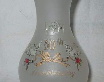 SALE Vase vintage 50th anniversary 1986 vintage anniversary vase