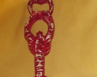 Bottle opener Lobster beach cottage decor this one is antiqued red or You Can Pick Your Color