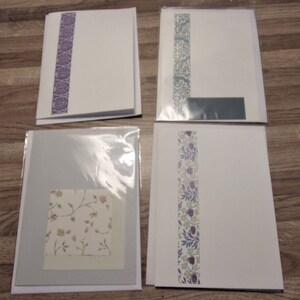 Cartões feitos à mão 4 cartões de nota em branco e 6 cartões de aniversário artísticos e descolados