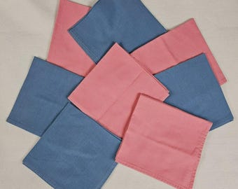 Bomullsservetter set med 8 vintageservetter