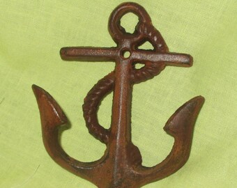 Anchor Handpainted Rust Look Antiqued  or Pick Your Color