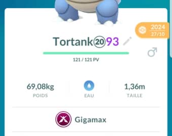 Blastoise | Gigamax | - 20K or 80K Ready- Pokemon Trade Go