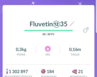 Spritzee Shiny |  369 CP - 20K or 80K Ready - Pokemon Trade Go