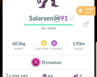 Salarsen/Toxtricity Acute Form | Wild Area Background | Dynamax |  1463 CP - 20K or 80K Ready- Pokemon Trade Go