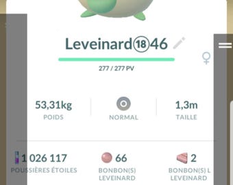 Chansey Shiny |  555 CP - 20K or 80K Ready - Pokemon Trade Go