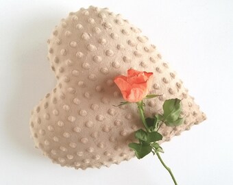 Almofada de coração – Almofada macia para decoração de berçário, feita à mão