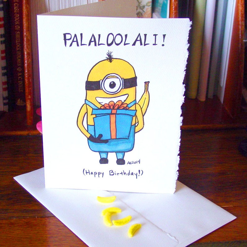 Minion Birthday Card Despicable Me BANANA Etsy