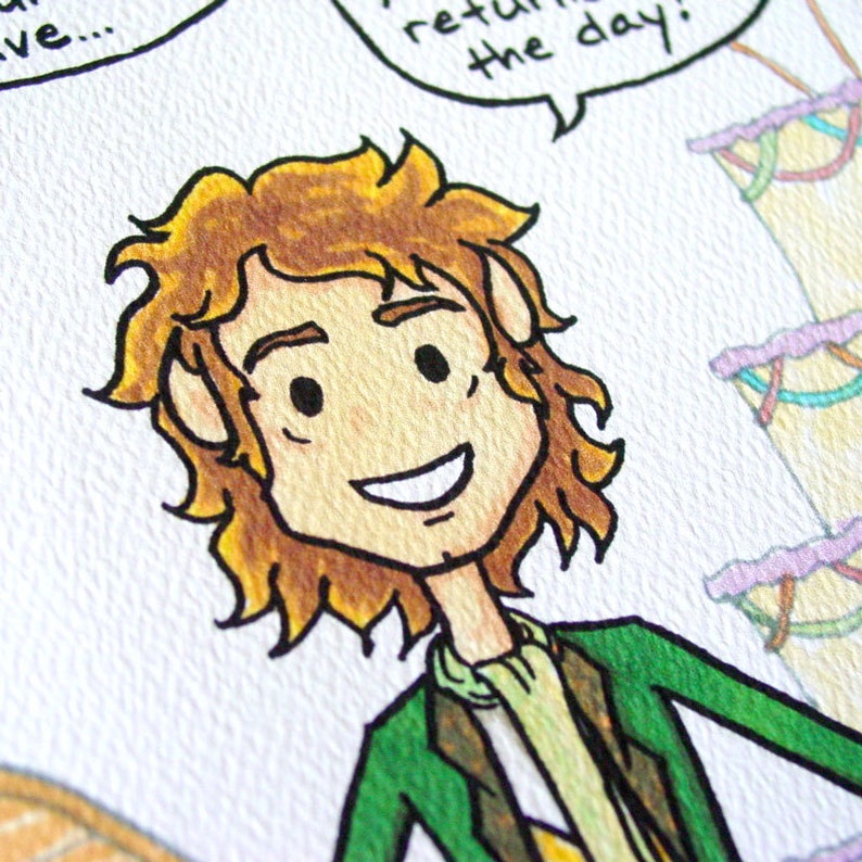 Bilbo Baggins Hobbit Birthday Card Many Happy Returns