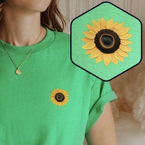 Camiseta de girasol con discapacidad oculta, ideal para personas con neurodiversidad, autoinmunes, de algodón suave preencogido, corte relajado y fibra natural.