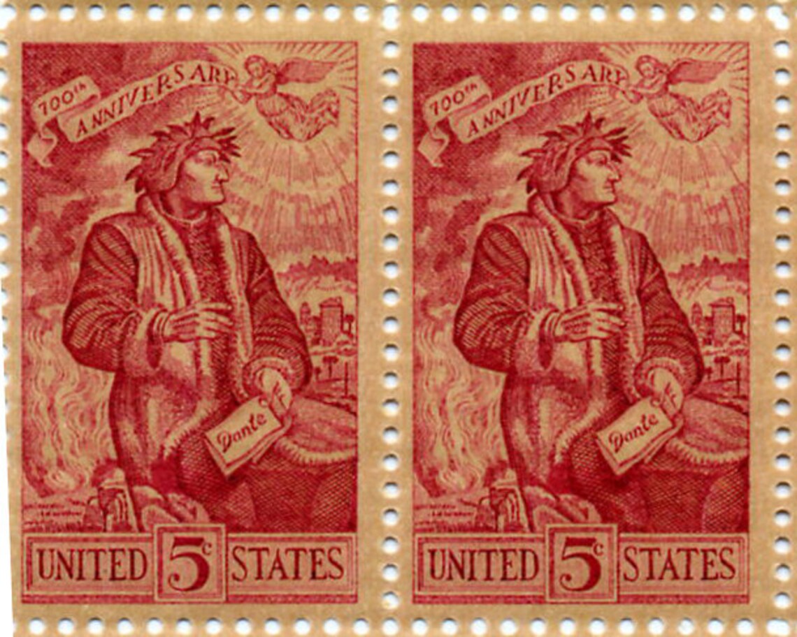 5 cents US Postage 700th Anniversary Dante Commemorative Etsy