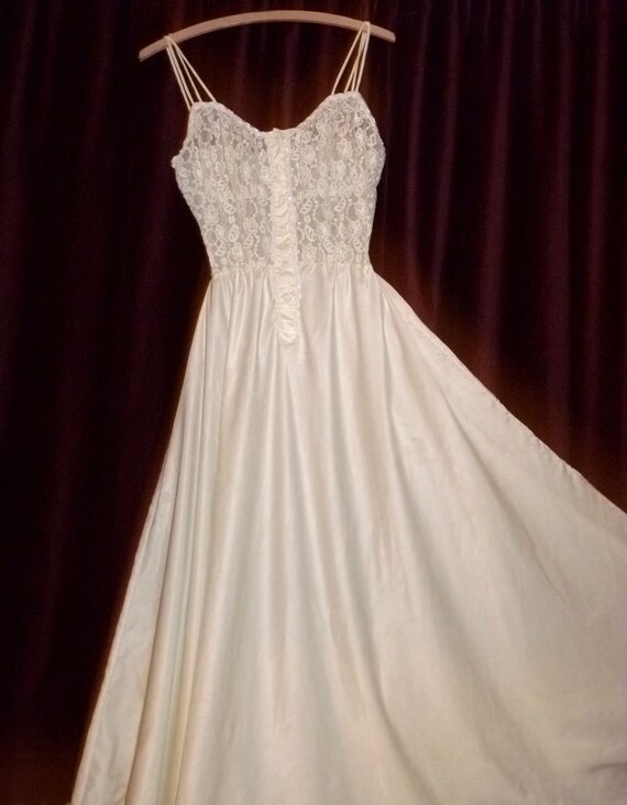 ivory chiffon gown