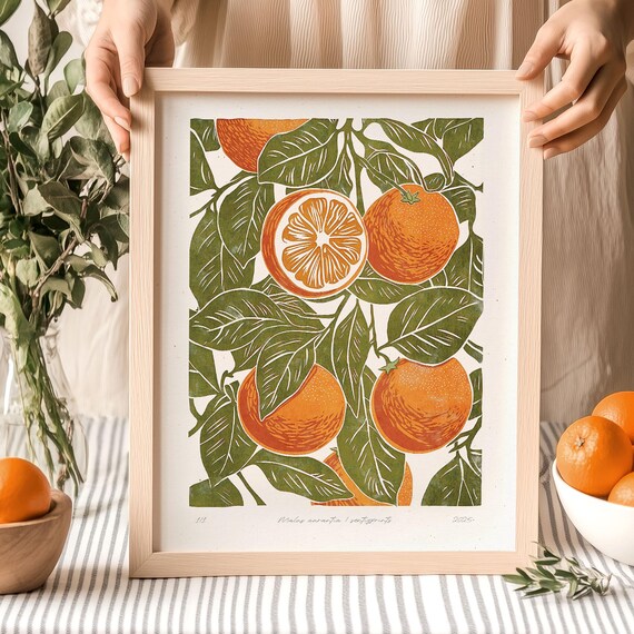 Oranges Printable Wallart Oranges Art Print Made In The USA Fox