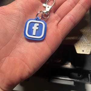 Facebook NFC Keychain Social Media Blue F Logo Social Network