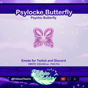 Psylocke Butterfly Emote for Twitch and Discord