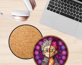 Posavasos de cerámica con cara dividida de Chibi: Anime Curse