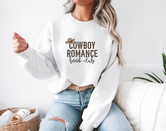 Embroidered! Cowboy Romance Book Club! Crewneck Sweatshirt