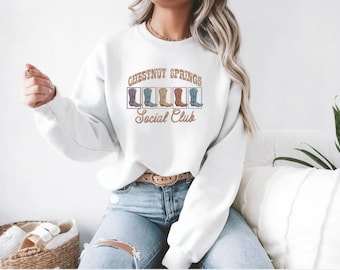 Embroidered! Chestnut Springs Social Club! Crewneck Sweatshirt