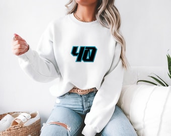 Geborduurd! Custom Racing sweatshirt met ronde hals - gepersonaliseerd nummer, motorsporthoodie, cadeau racefan