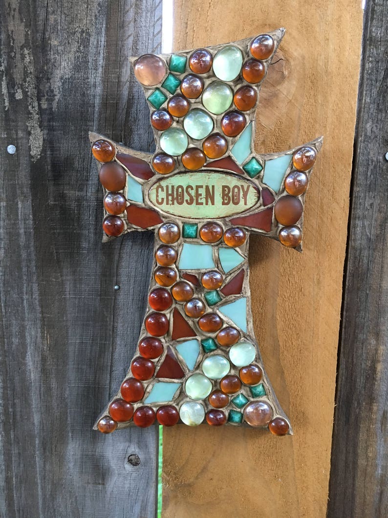 Chosen Boy mosaic cross image 1