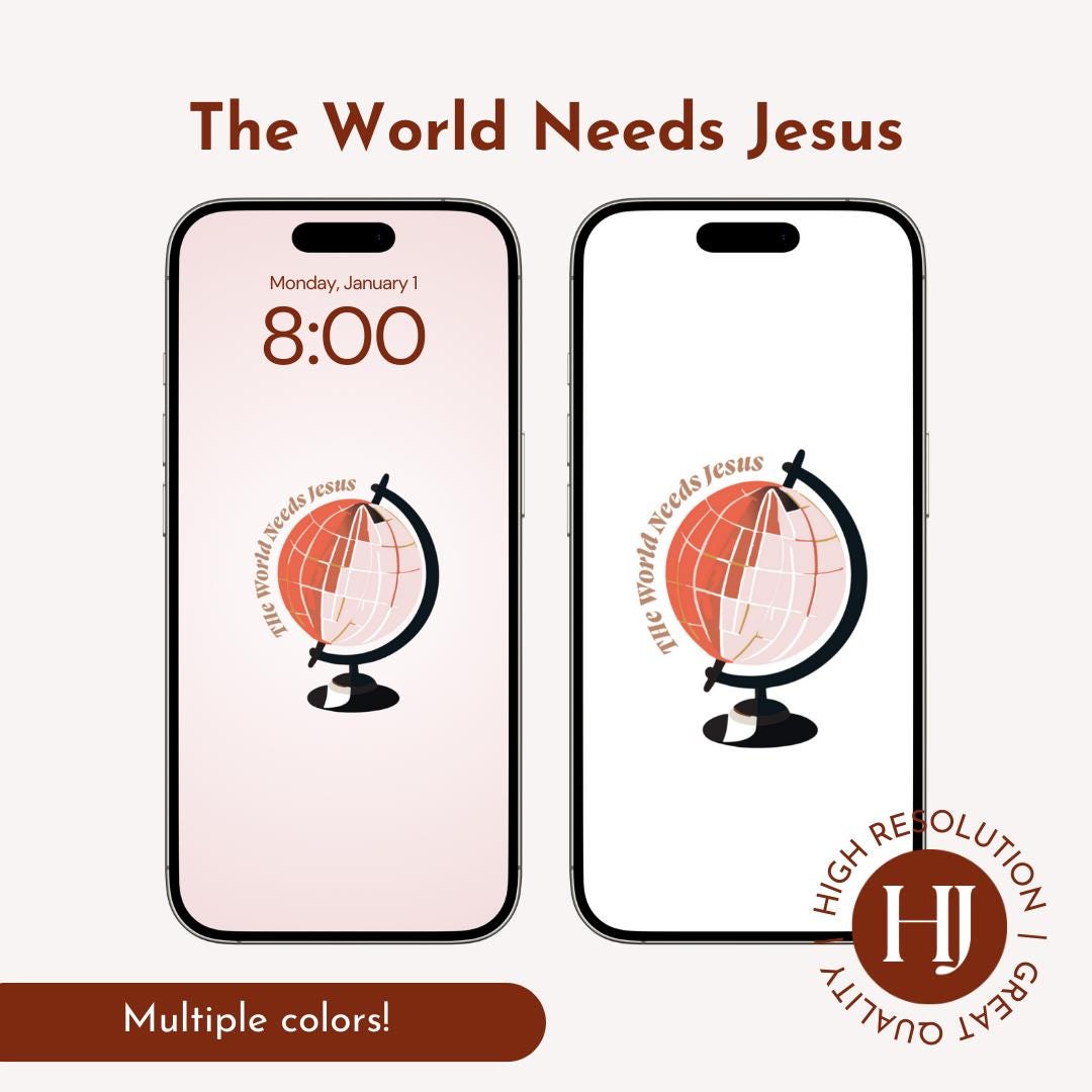 Christian Phone Wallpaper the World Needs Jesus Globe Lock Screen Faith ...