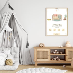 Baby Name Print | Personalized Nursery Wall Art | Digital Download