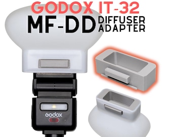 Godox IT32 to MF-DD Diffuser Adapter Flash 3D Printed Accessory