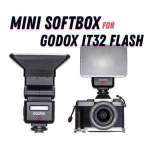Mini Slip-on softbox diffuser for Godox it32 Flash (Modifier that softens the light. 3d printed)