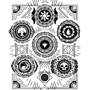 MTG SVG Magic The Gathering Bundle MTG Mana Magic The Gathering Guilds For Laser Cutter