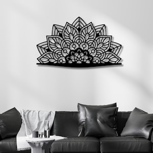 Lotus Flower Metal Wall Art, Spiritual Decor, Mandala Wall Hanging, Yoga Wall Sign, Flower Wall Decor, Serenity Home Gift, Modern Boho Style