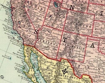 1800年代の北アメリカ地図：歴史大陸コレクション（デジタル