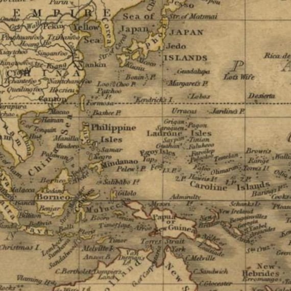 Vintage Historical World Map - 1840 Mercator's World Map Print