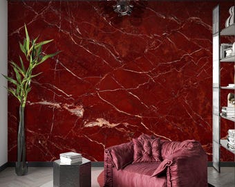 Papel Tapiz De Pared Con Textura De Grunge Rojo Brillante Brillante Y Granate, Color Oscuro, Papel Tapiz De Pared Autoadhesivo, Para Sala De Estar, Dormitorio, Guardería, Decoración De Pared De 66