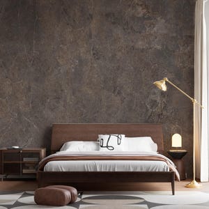 Brown Wallpaper Peel and Stick, Dark Marble Mural, Ancient Wall Decor, Vintage Old Wallpaper, Antique Wall Art Self-adhesive