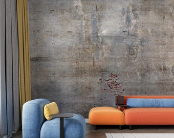 Carta da parati con texture di cemento grigio, murale con aspetto di cemento grigio staccabile e attaccabile, carta da parati autoadesiva rimovibile, carta da parati antracite