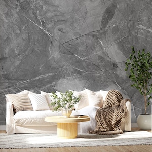 Gray Concrete Texture Wallpaper Peel and Stick, Stone Modern Wallpaper, Minimalist Wallpaper, Temporary Wallpaper, Removable Wallpaper