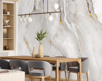 Luxury Marble Pattern Gold Look Wallpaper, Self Adhesive Peel and Stick Wall Murals, Marble Pattern Wallpaper, Marble Design Wallpaper