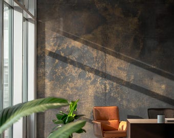 Venetian Bronze Stucco Wallpaper, Modern Abstract Art Texture Wallpaper, Elegant Removable Wall Décor, Removable Wall Art, Living Room Decal