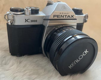 Vintage Pentax K1000 met KENLOCK 28 mm 1: 2,8 – 35 mm film, handmatige spiegelreflexcamera